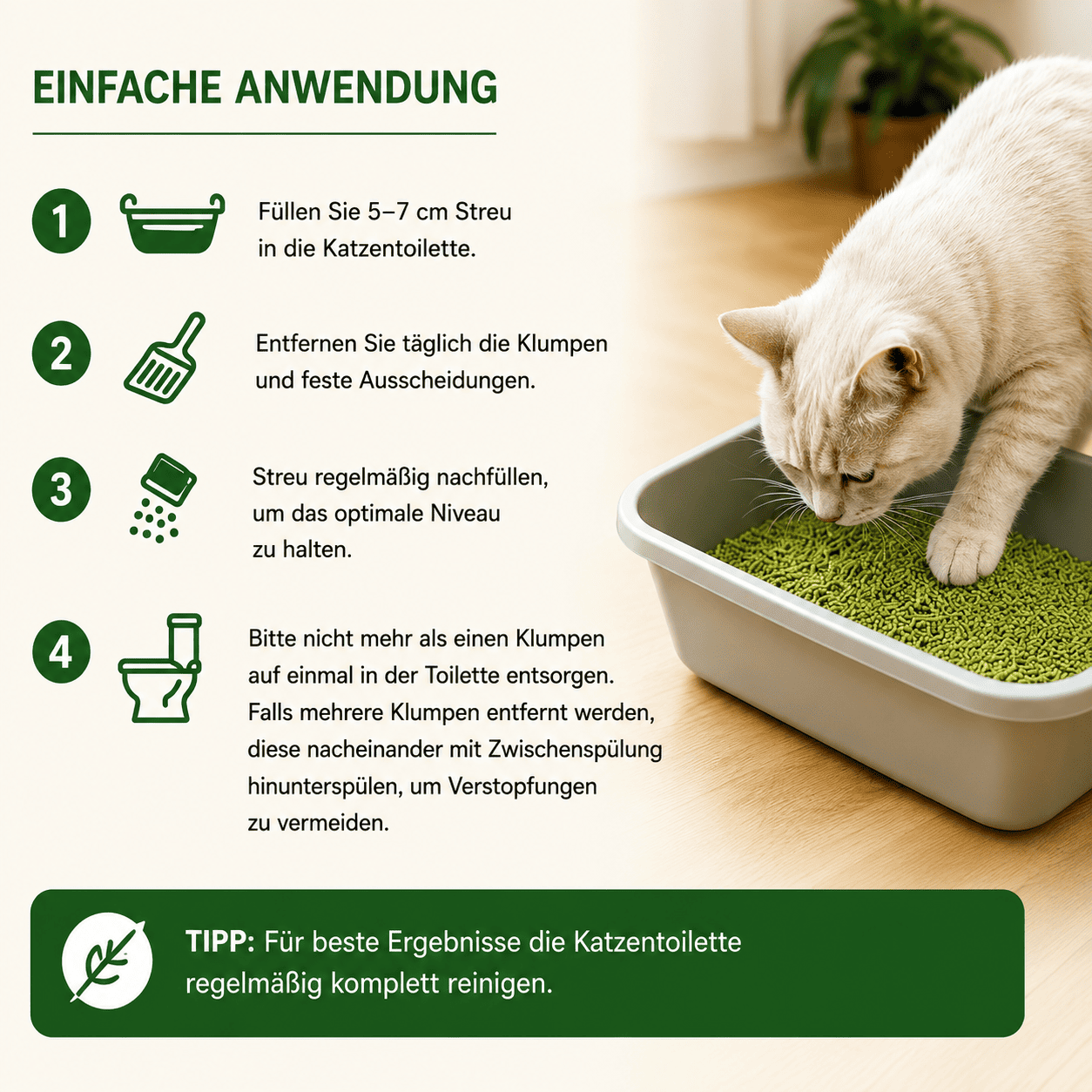 Tofu Katzenstreu 3 kg / 8 L