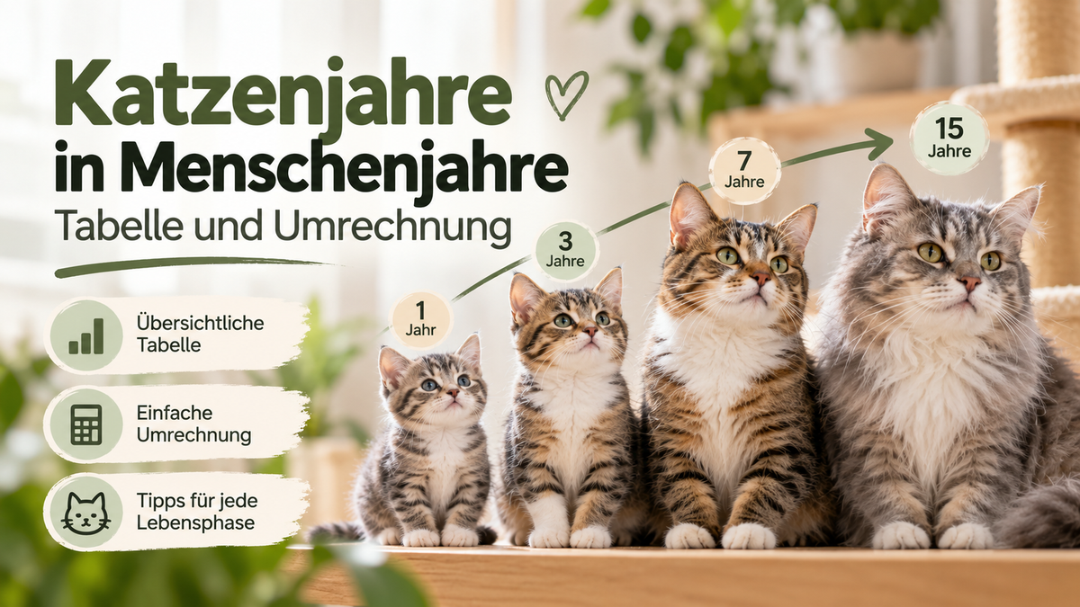 Katzenjahre in Menschenjahre – Tabelle und Umrechnung