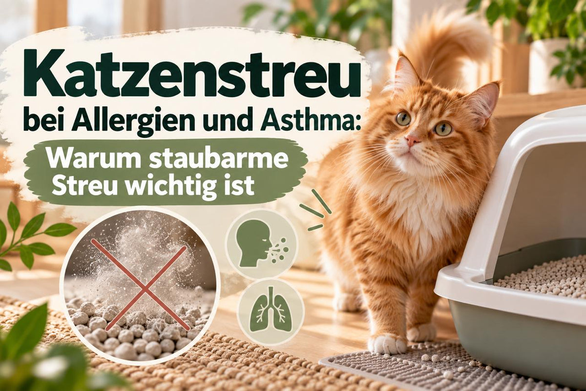 Katzenstreu bei Allergien und Asthma: Warum staubarme Streu wichtig ist