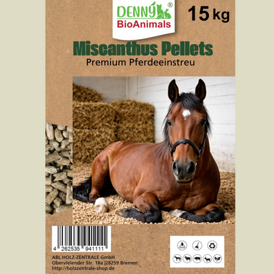 Miscanthus Pellets Einstreu 8 mm 15 kg von Denny Bio Animals – Ansicht 5