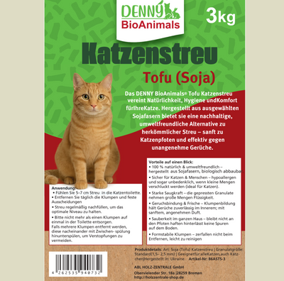 Katzenstreu Set 18 kg Tofu und Mais von Denny Bio Animals – Ansicht 12
