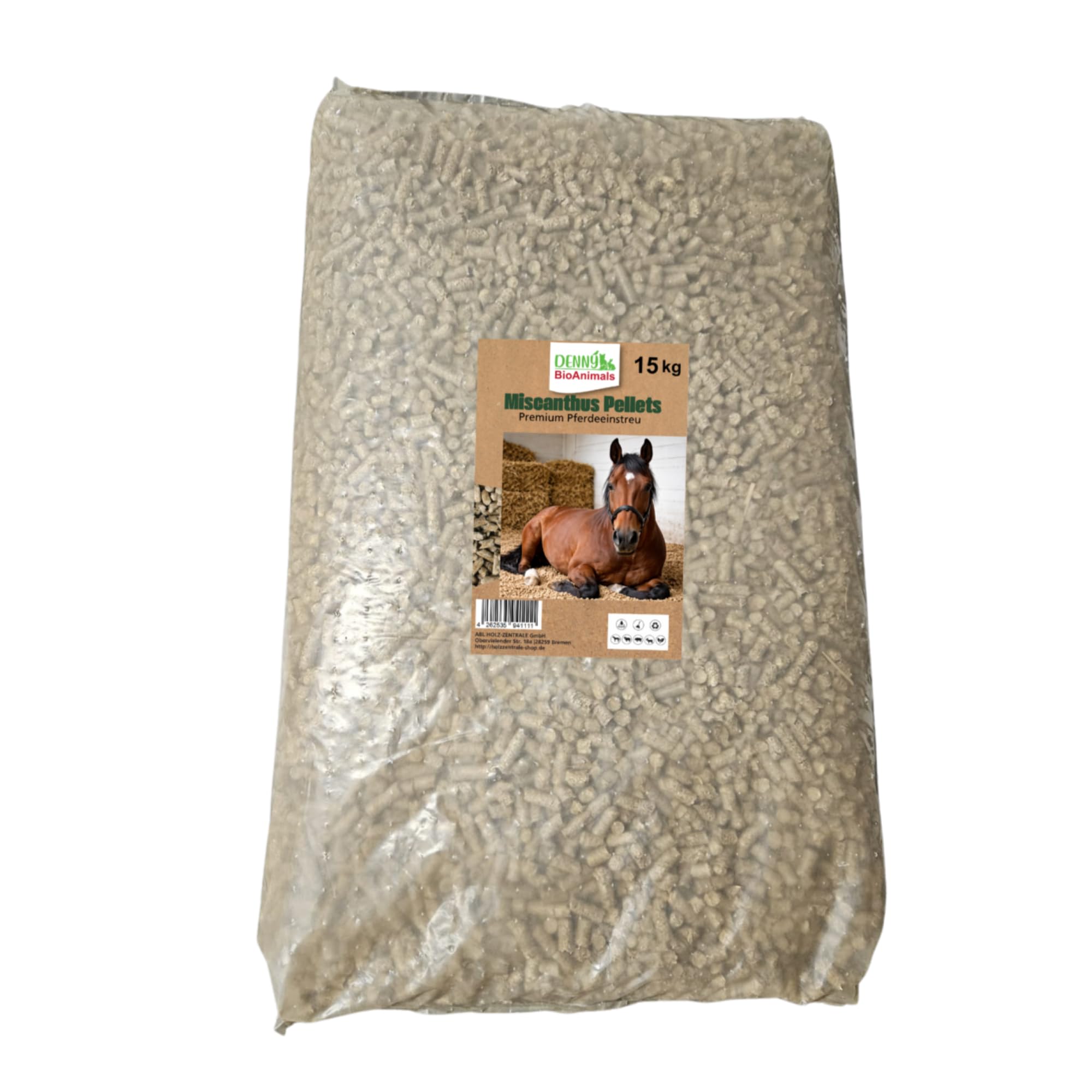 Miscanthus Pellets Einstreu 8 mm 15 kg von Denny Bio Animals – Ansicht 1