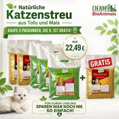 Katzenstreu Set 18 kg – Tofu & Mais