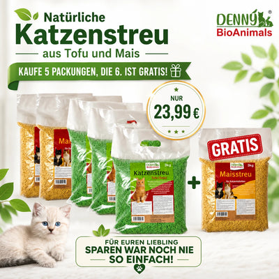 Katzenstreu Set 18 kg – Tofu & Mais